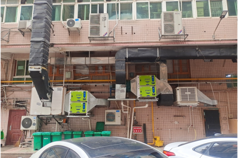 笨罗卜浏阳菜馆（星沙店）安装澳门大阳城（中国）有限公司油烟净化器
